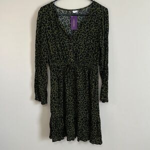 NWT Lascana Drawstring waist ruffle bottom detail dress